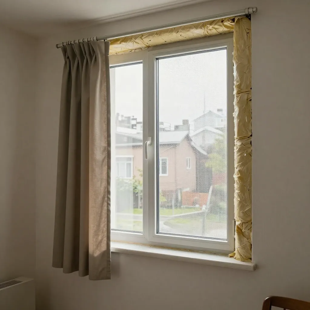 Sheep wool insulation material being installed